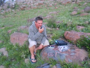 Hennie talking on his radio