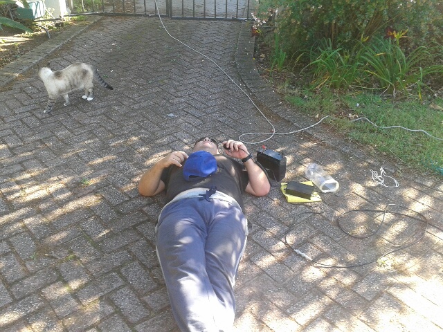 Working hard on a Sunday morning!